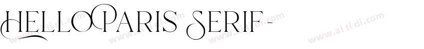 Hello Paris Serif字体转换